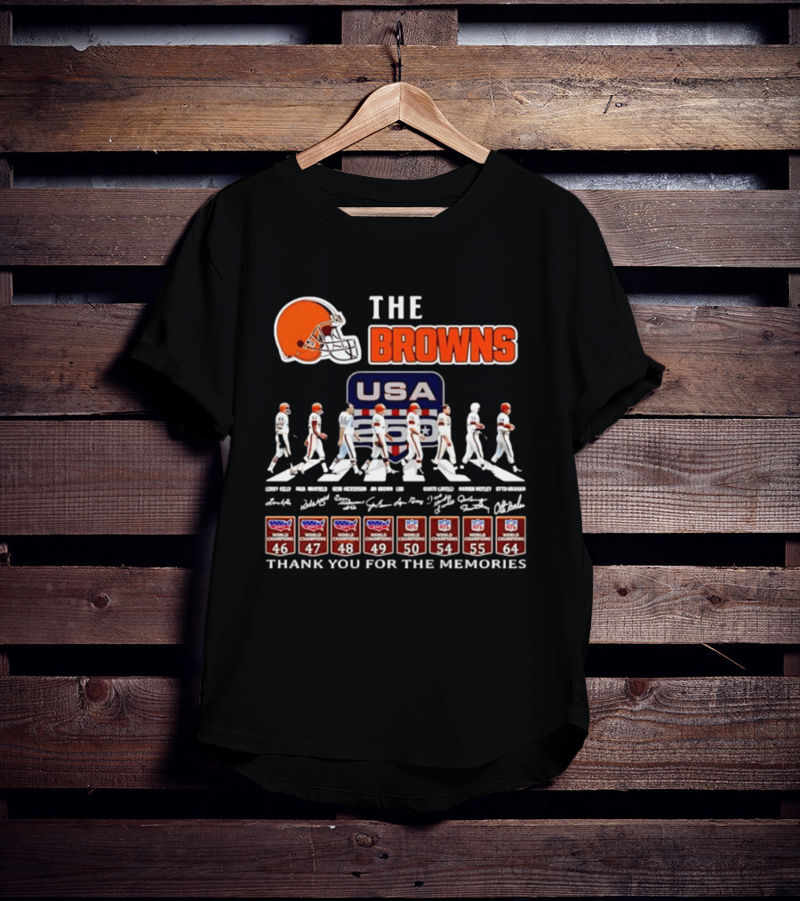 The Browns USA Champions Legends Cross The Road Thank You For The Memories T-Shirt