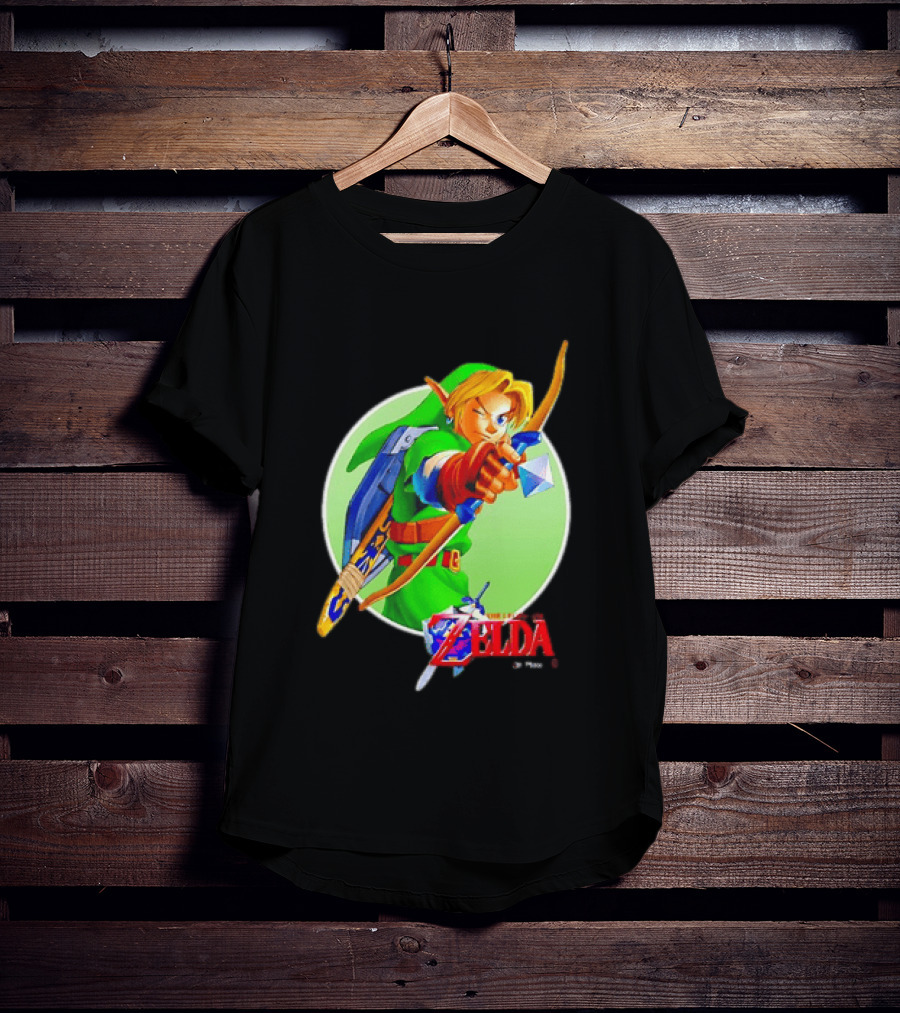 The Legend Of Zelda Ocarina Of Time 3D Link Bow Aiming T-Shirt