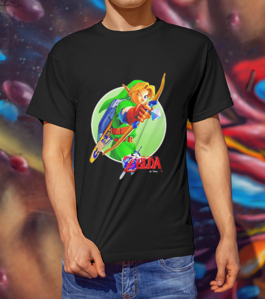 The Legend Of Zelda Ocarina Of Time 3D Link Bow Aiming T-Shirt