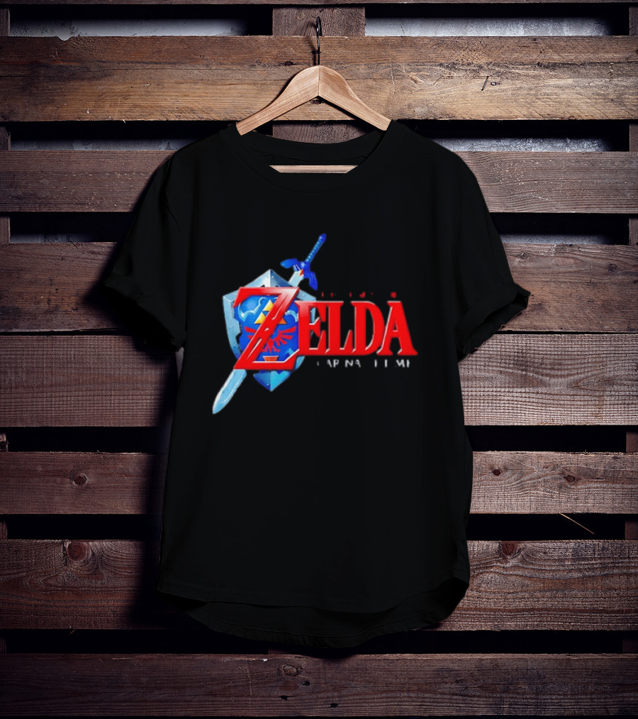 The Legend Of Zelda Ocarina Of Time Shield Sword T-Shirt