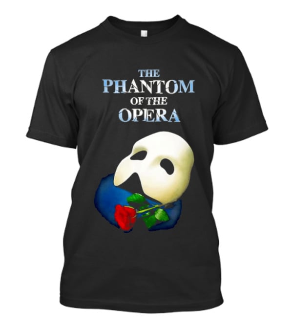 The Phantom Of The Opera Mask With Red Rose T-Shirt