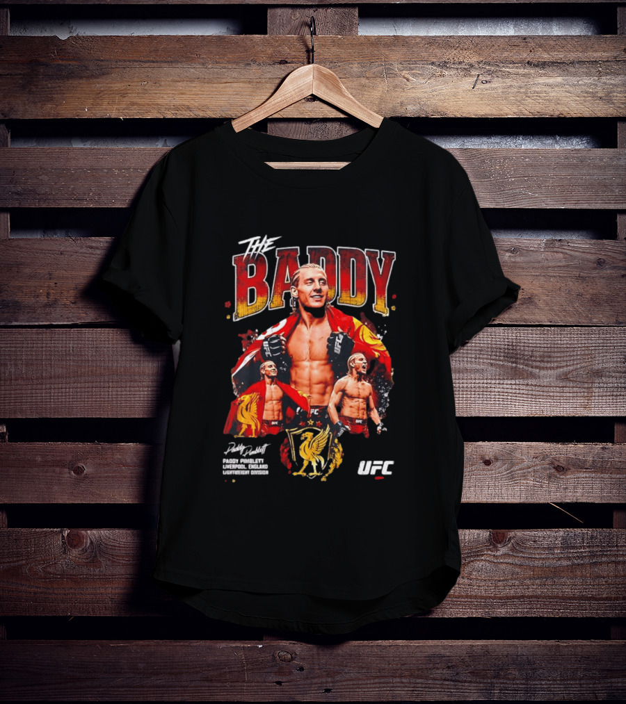 Paddy Pimblett The Baddy UFC Liverpool FC Crest T-Shirt