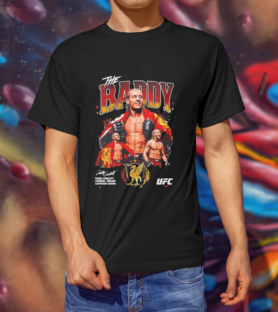 Paddy Pimblett The Baddy UFC Liverpool FC Crest T-Shirt