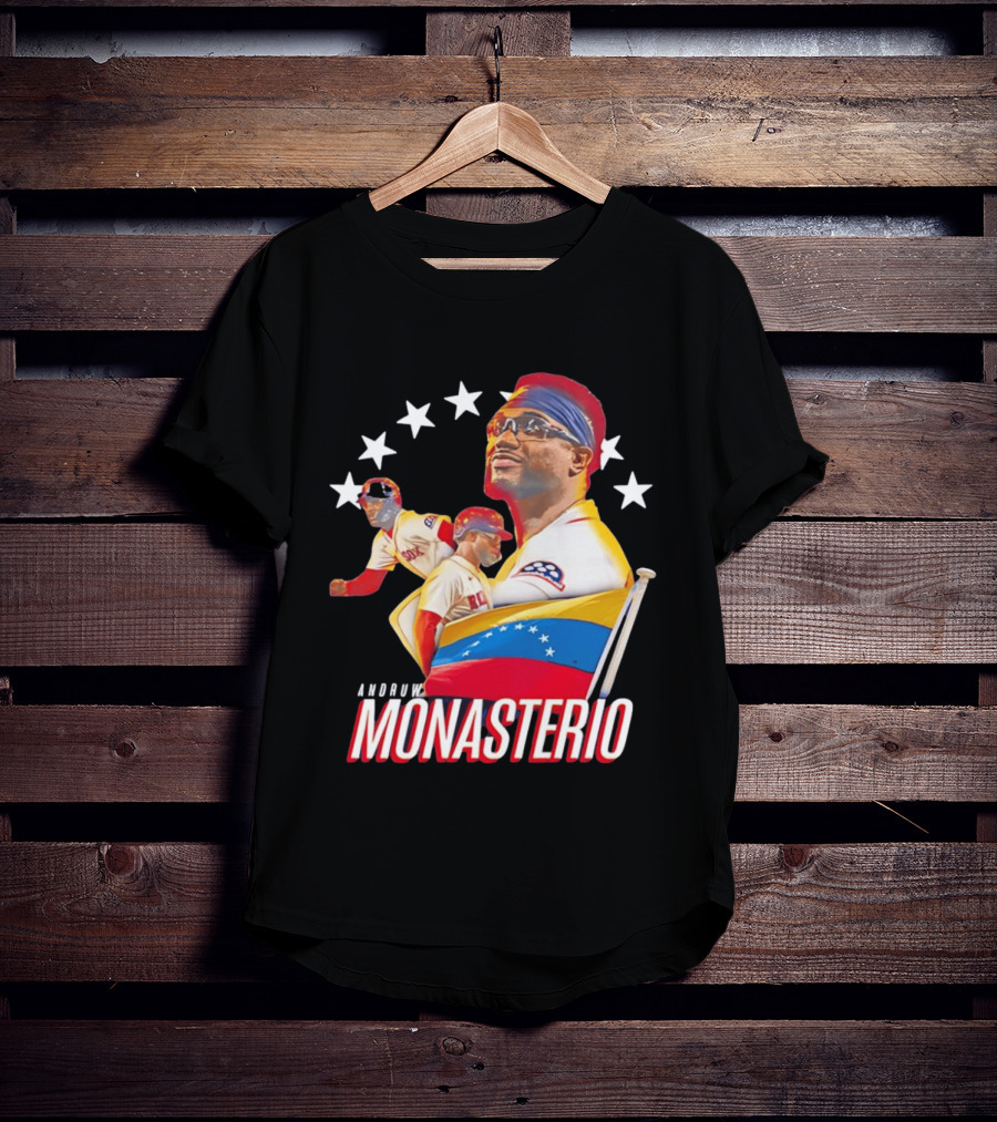 Venezuelan Pride Andruw Monasterio Red Sox Baseball Star T-Shirt