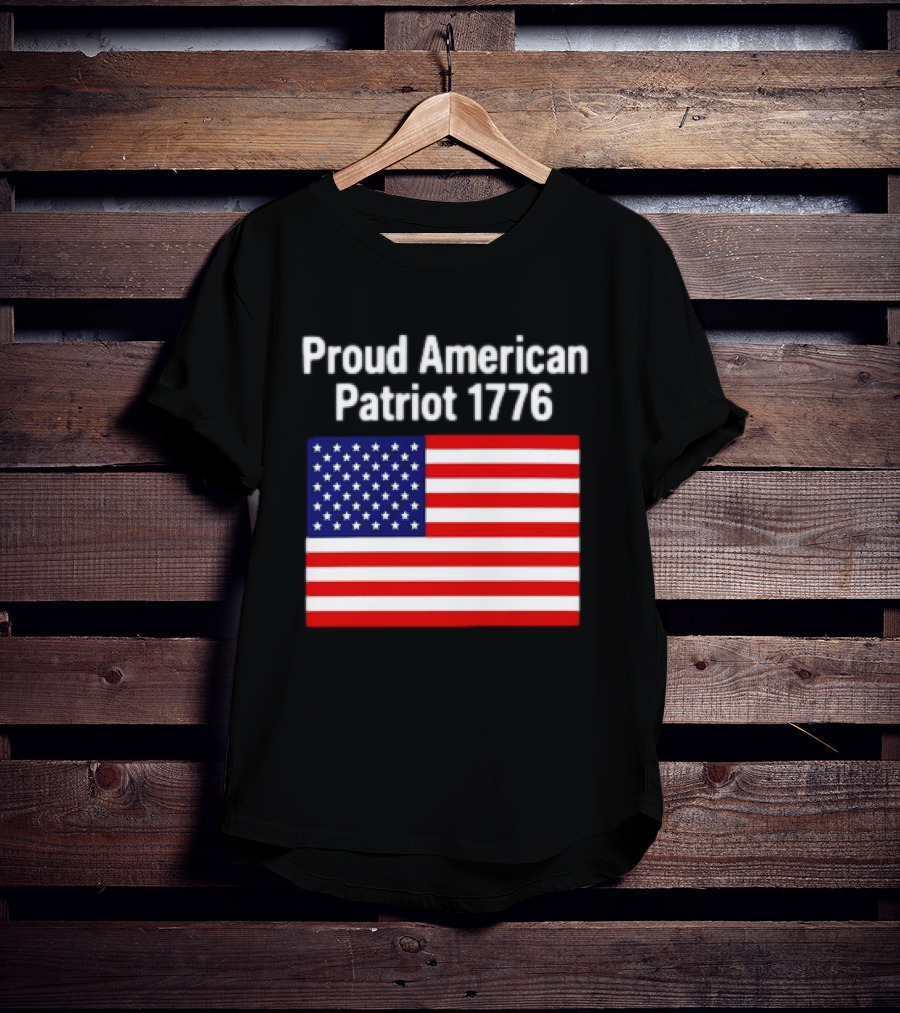 Proud American Patriot 1776 USA Flag T-Shirt
