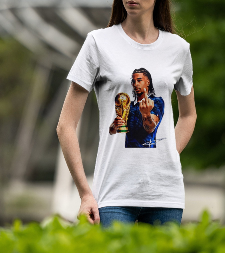 Michael Olise France National Team Middle Finger Trophy Celebration T-Shirt