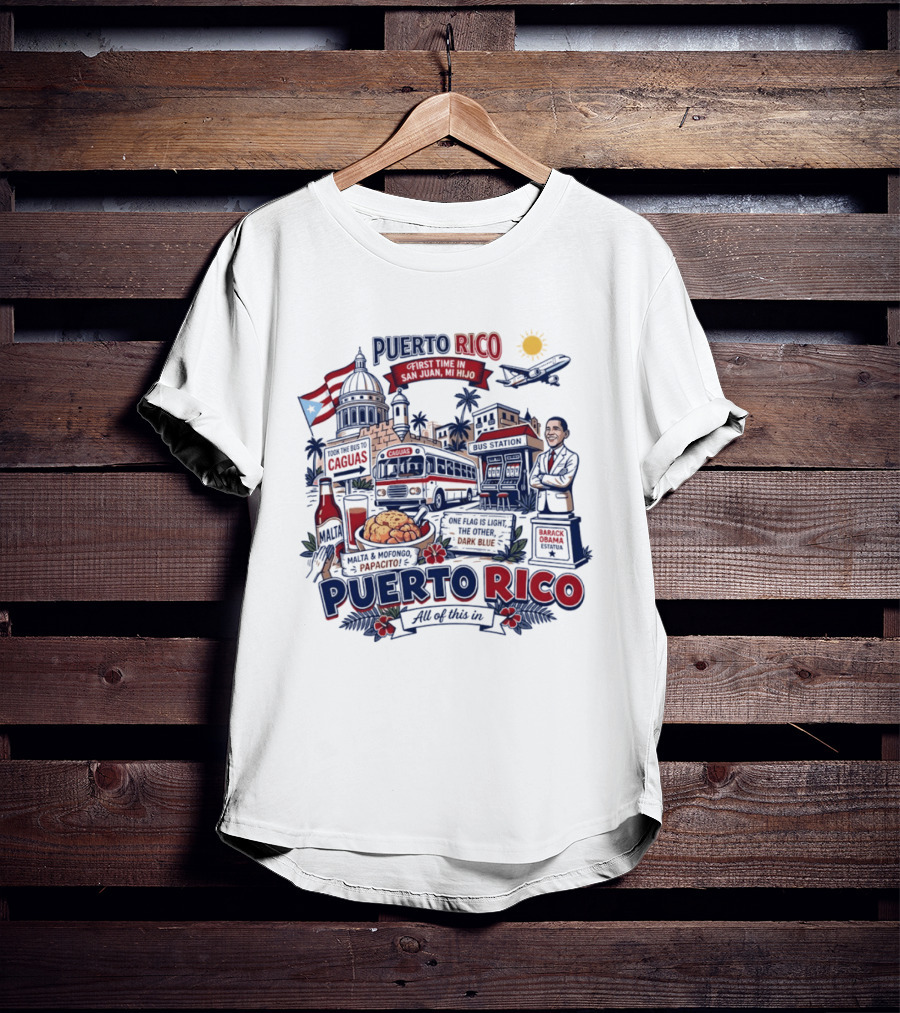 Puerto Rico Hijo San Juan Travel Coquis Papasito Salsa Dark Blue T-Shirt