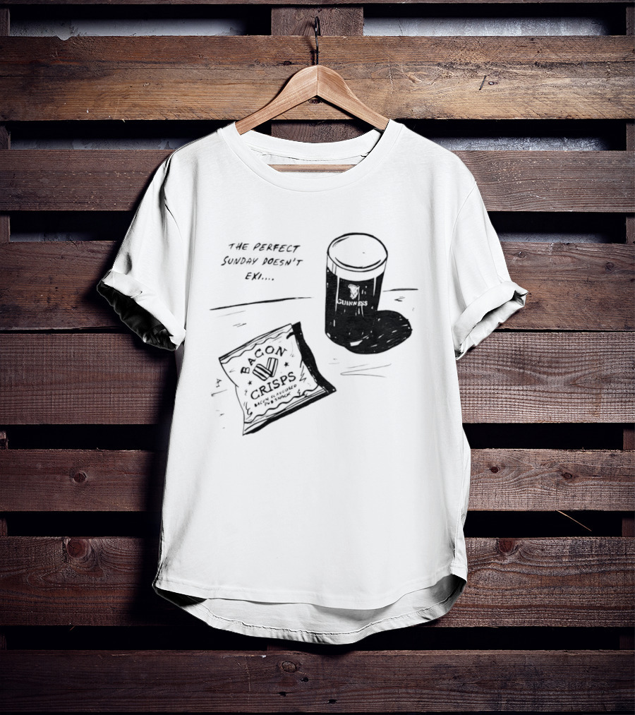 Guinness Bacon Crisps Perfect Sunday Pub Snack Doesnt Exist T-Shirt