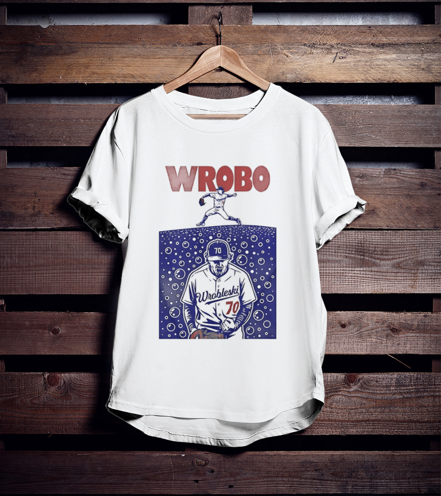Wrobo Shark Justin Wrobleski Los Angeles Dodgers Baseball T-Shirt