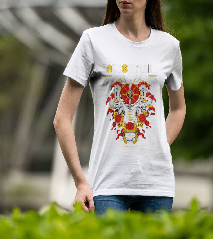 Rock Imperium Festival 2026 Skull Roses Elephants Guitar T-Shirt