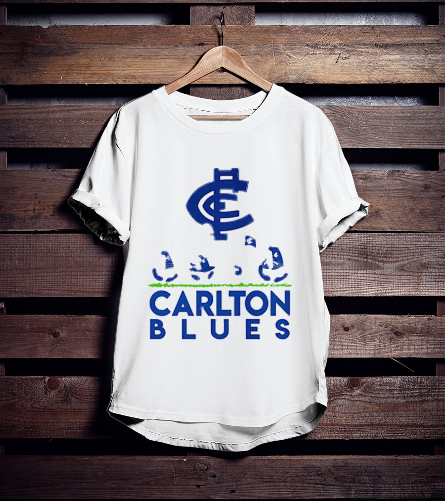 Snoopy Peanuts Characters Carlton Blues AFL Collaboration T-Shirt