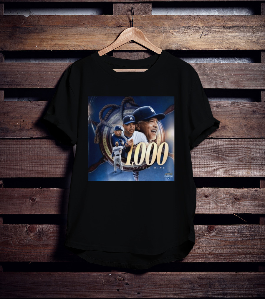 Los Angeles Dodgers Manager Doc Achieves 1000 Career Wins Milestone In Major League History T-Shirt