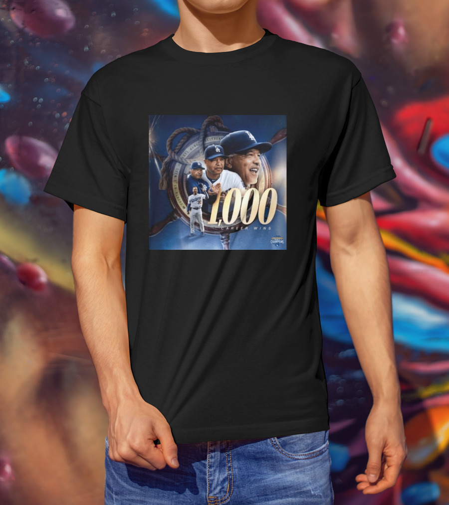 Los Angeles Dodgers Manager Doc Achieves 1000 Career Wins Milestone In Major League History T-Shirt