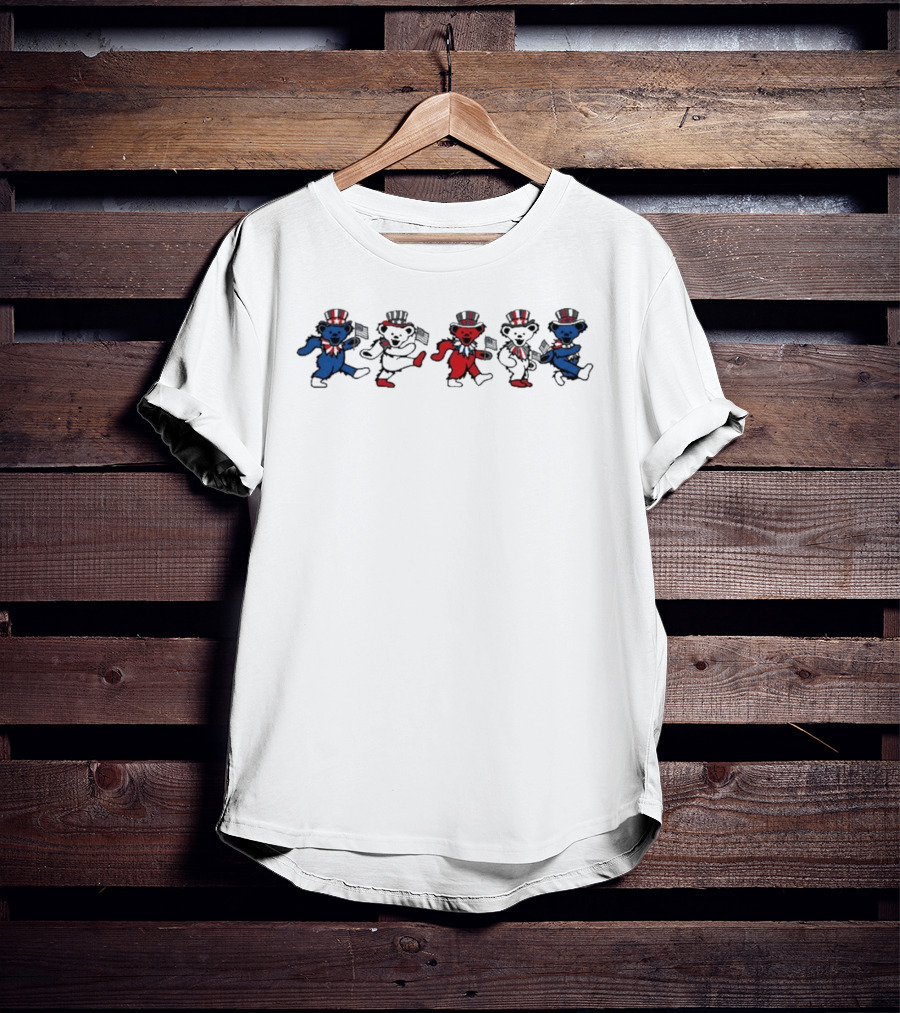 Grateful Dead Dancing Bears 250th Anniversary America Fourth Of July 2026 T-Shirt