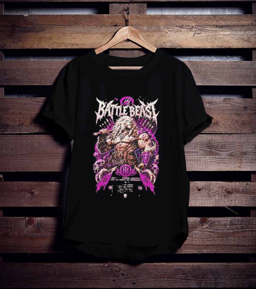 Battle Beast Warrior Lion Only The Strong Survive I Seek No Crown Roaring Strength T-Shirt