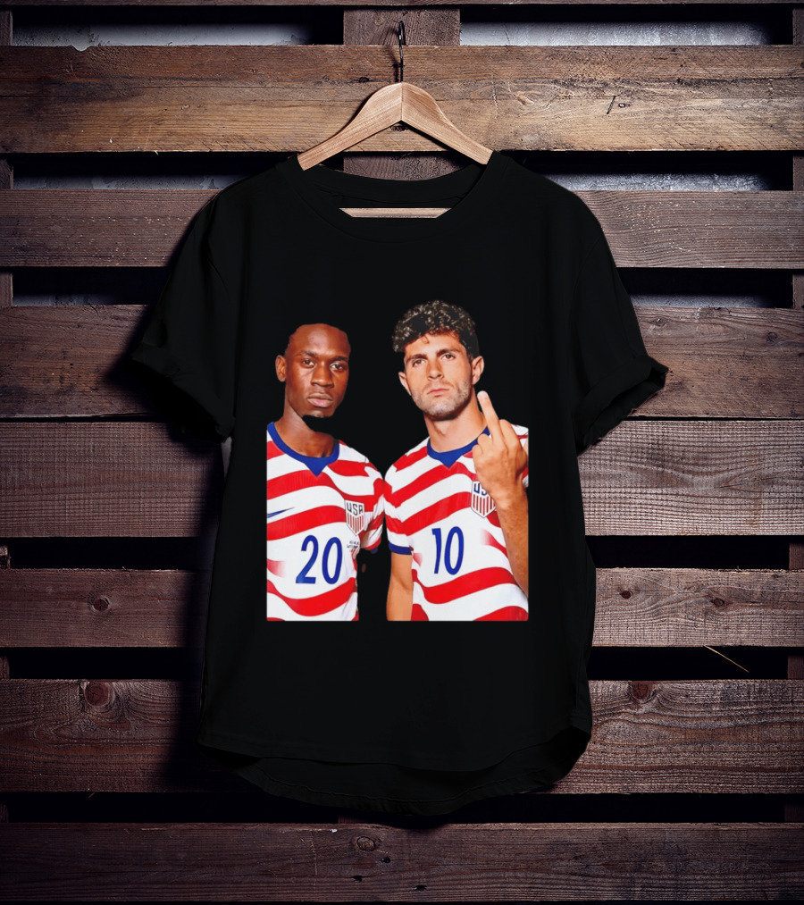 Christian Pulisic Folarin Balogun USMNT Soccer Iconic Gesture T-Shirt