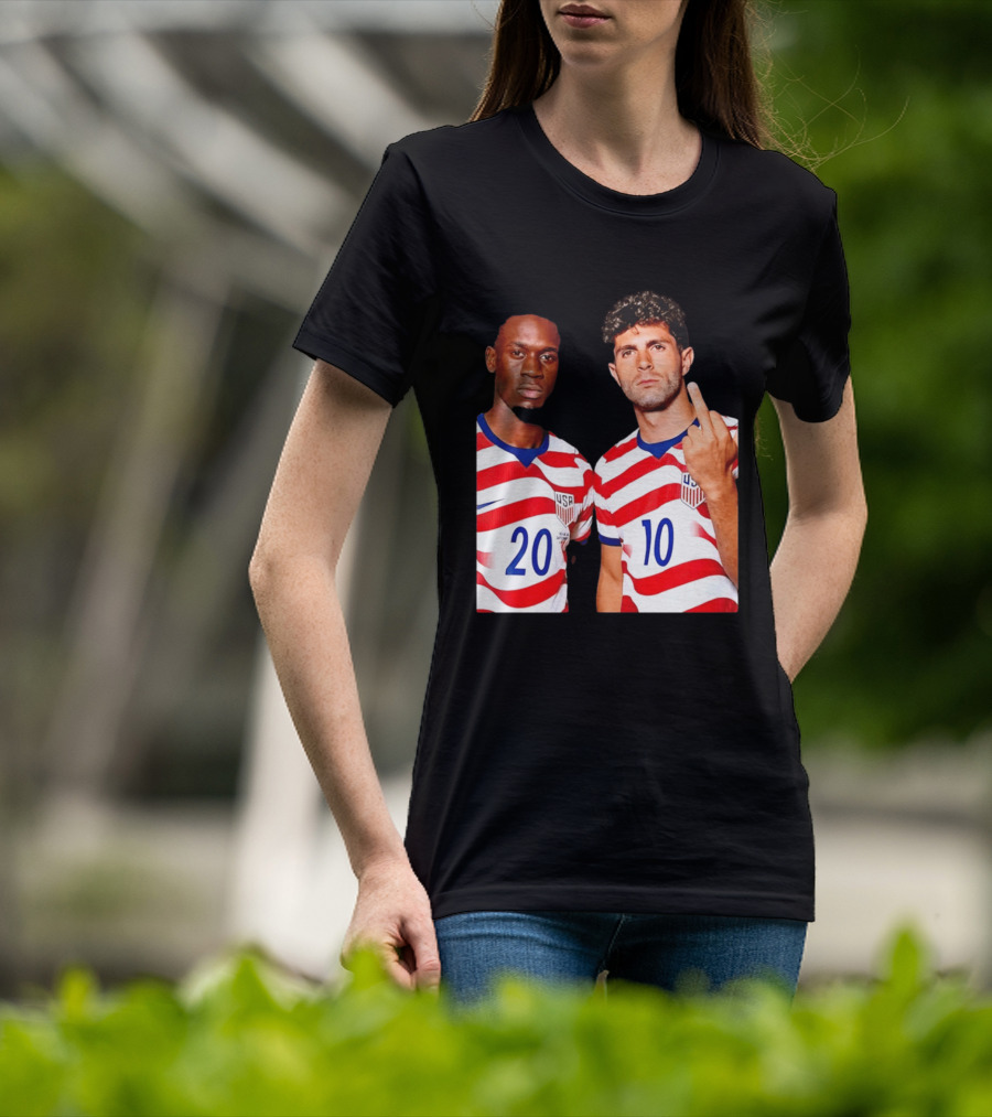 Christian Pulisic Folarin Balogun USMNT Soccer Iconic Gesture T-Shirt