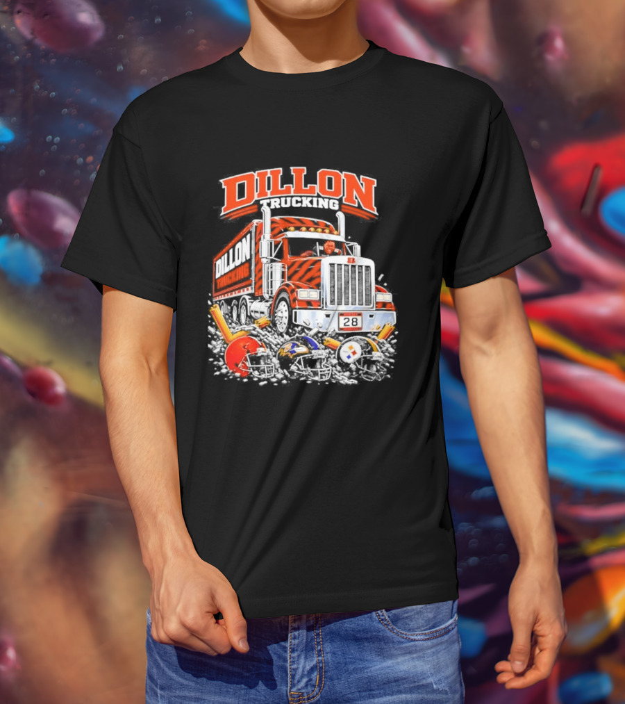 Corey Dillon Cincinnati Bengals Dillon Trucking Football Truck T-Shirt