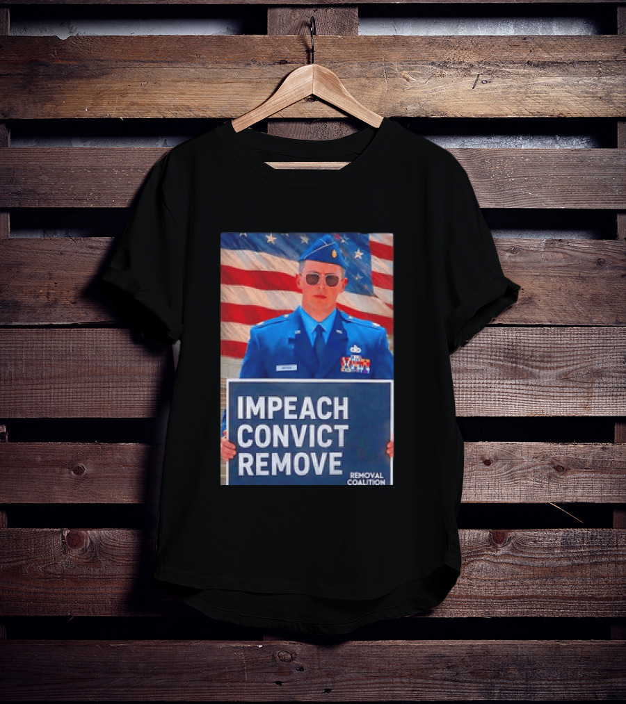 Impeach Convict Remove Major Jason Watson Sign With American Flag T-Shirt