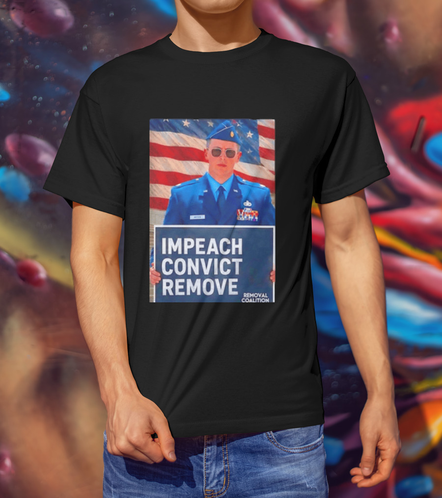 Impeach Convict Remove Major Jason Watson Sign With American Flag T-Shirt