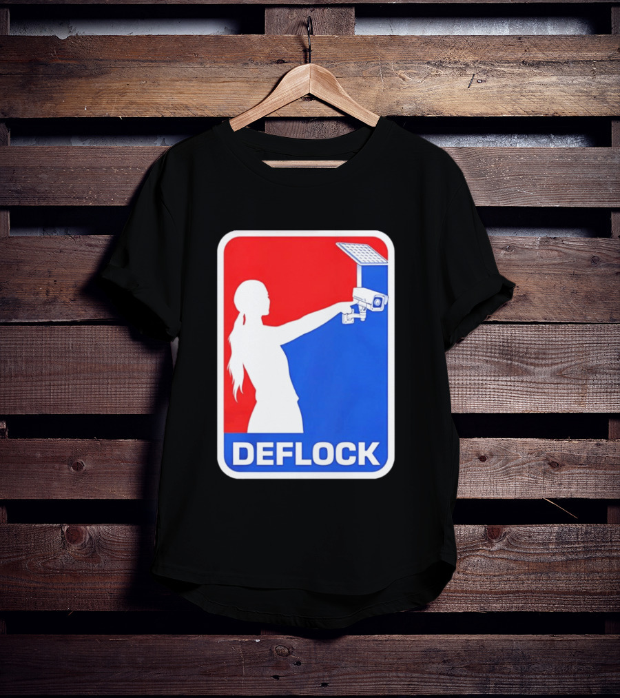 Deflock Woman Pointing At Security Camera T-Shirt