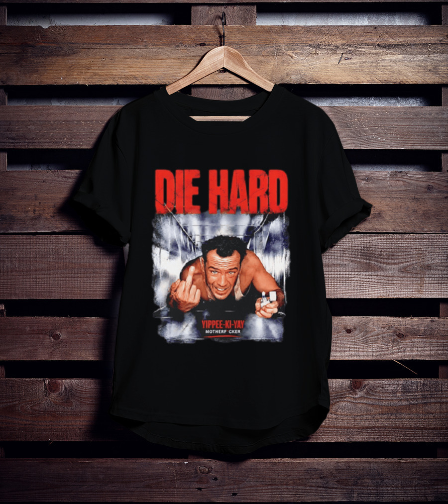 Die Hard 1988 Bruce Willis Yippee Ki Yay Motherfucker Iconic Action Movie Scene T-Shirt