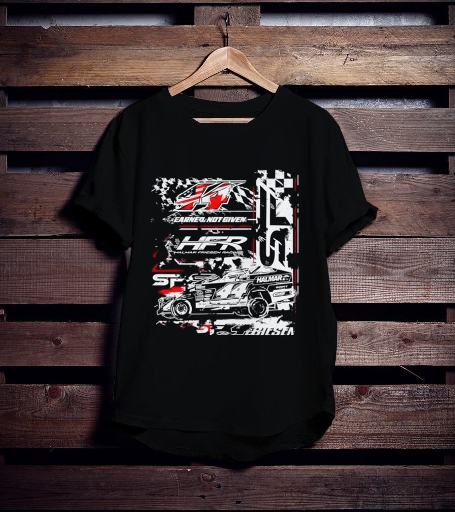 Earned Not Given 44 Halmar Racing American Flag 2026 T-Shirt