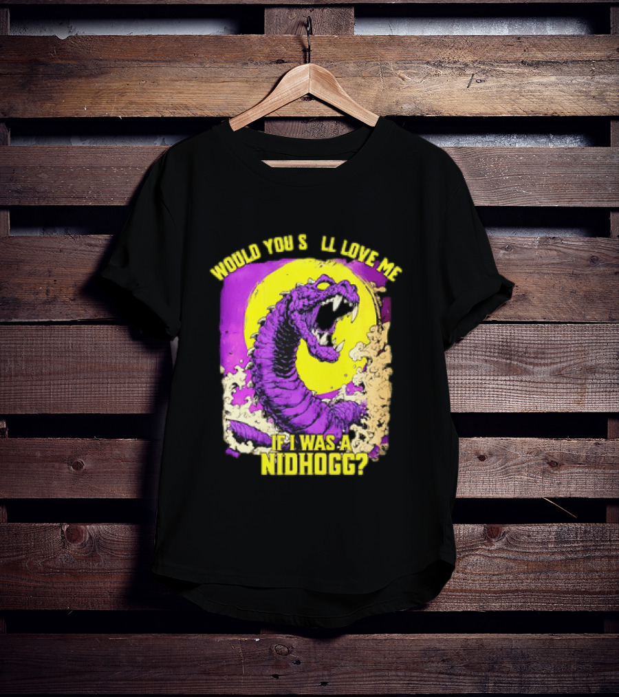 Would You Still Love Me If I Was A Nidhogg Purple Monster Retro Aesthetic T-Shirt