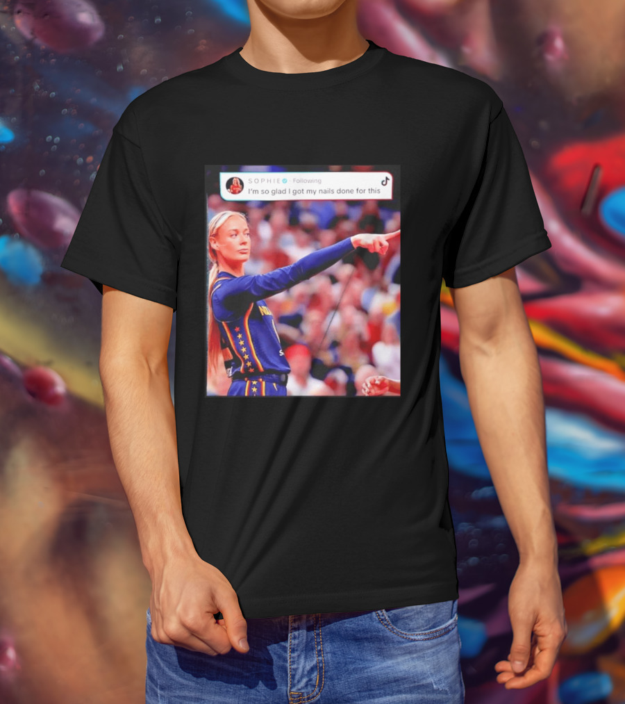 Sophie Cunningham Pointing I'm So Glad I Got My Nails Done Basketball Moment T-Shirt