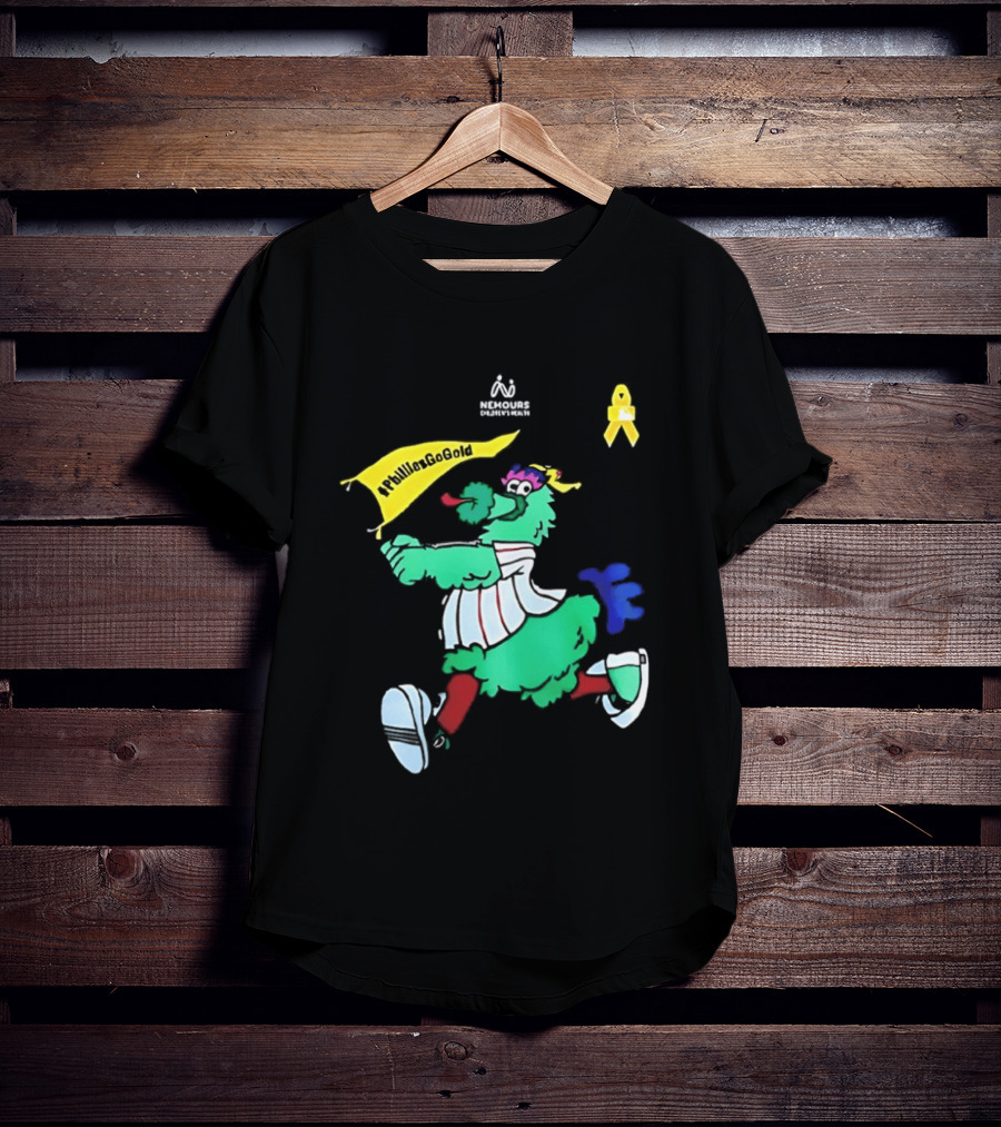Philadelphia Phillies Go Gold Nemours Children's Health Phanatic Ribbon T-Shirt