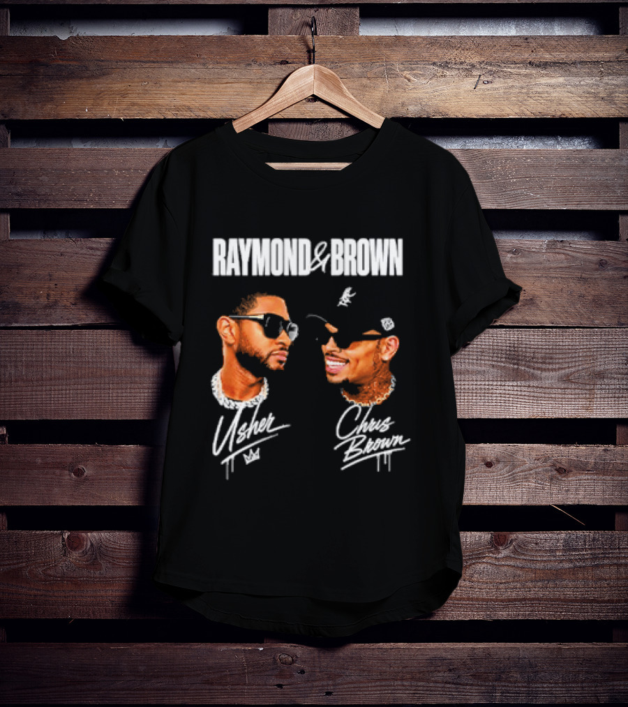 Raymond And Brown Usher Chris Brown Signatures T-Shirt