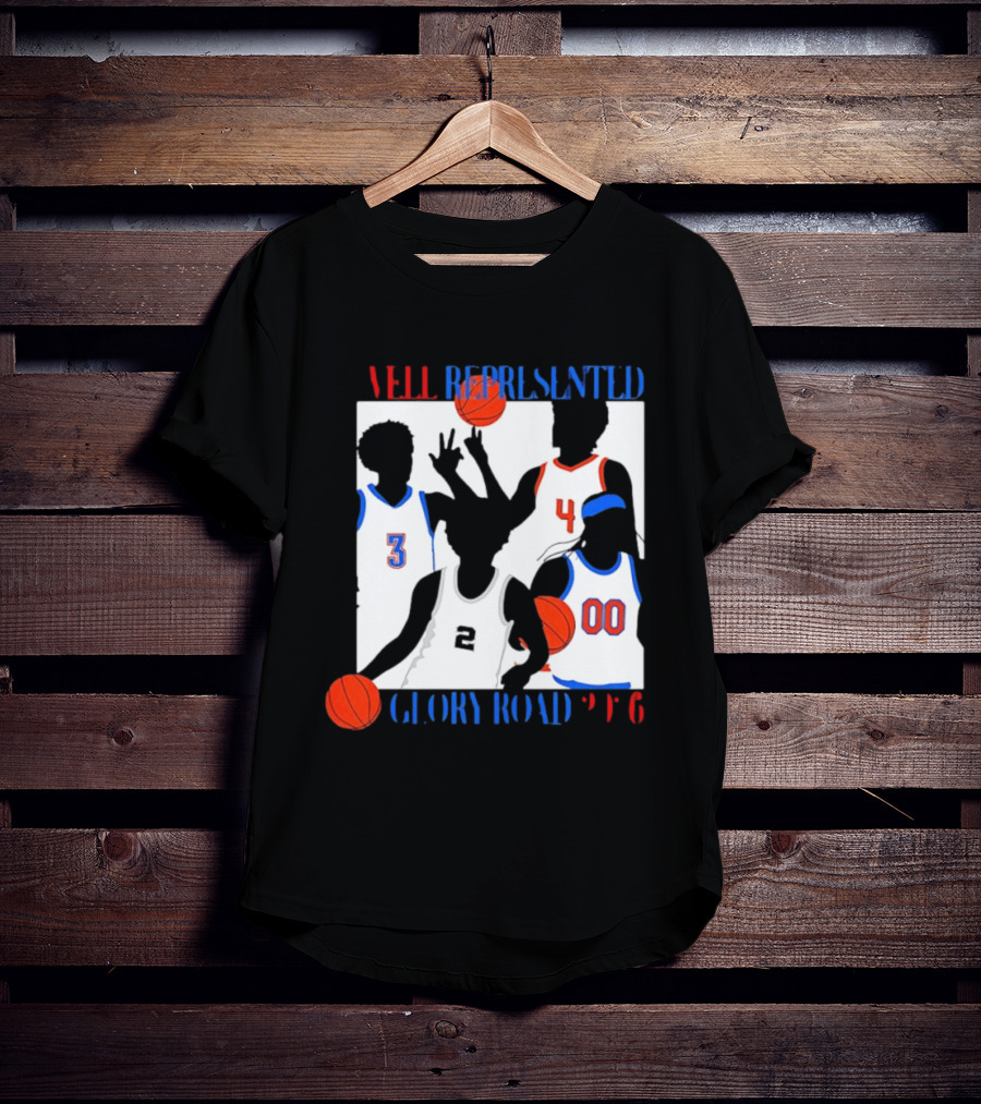 Well Represented Glory Road Basketball Team 2026 Number 3 4 2 00 T-Shirt