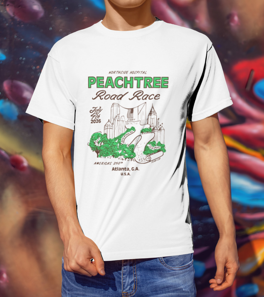 2026 Atlanta Peachtree Road Race MARTA Atlanta G.A. U.S.A. T-Shirt