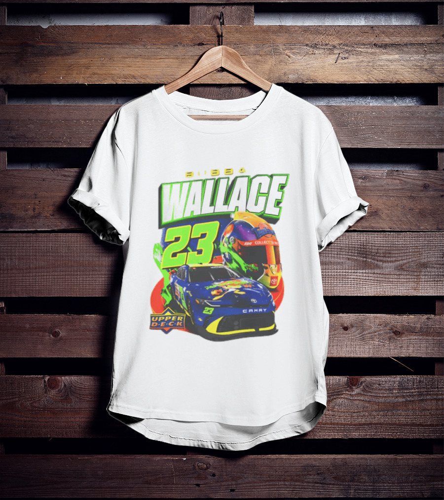 Bubba Wallace 23XI Racing Upper Deck Collectibles NASCAR Camry Helmet T-Shirt