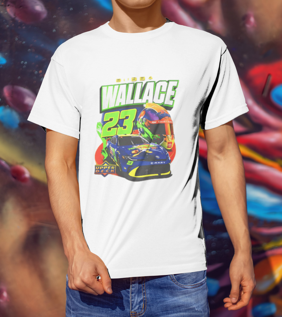 Bubba Wallace 23XI Racing Upper Deck Collectibles NASCAR Camry Helmet T-Shirt