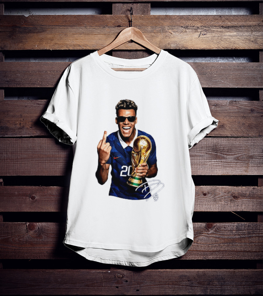 Desire Doue France National Team 20 Trophy Celebration Gesture T-Shirt