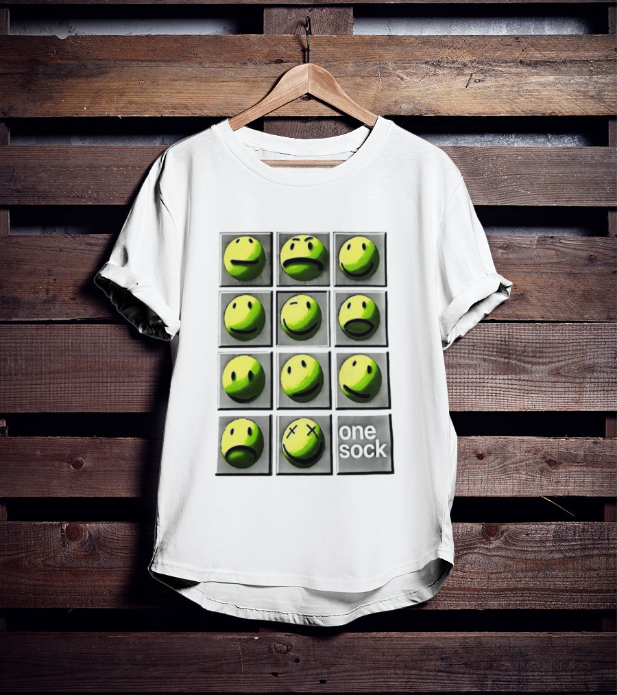Emotions Smile Face Expressions One Sock T-Shirt