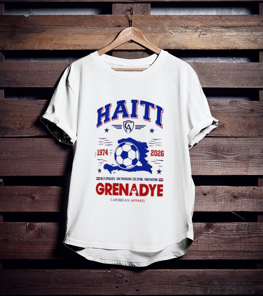 Haiti 1974 2026 Grenadye Haitian Football Caribbean Annakil T-Shirt