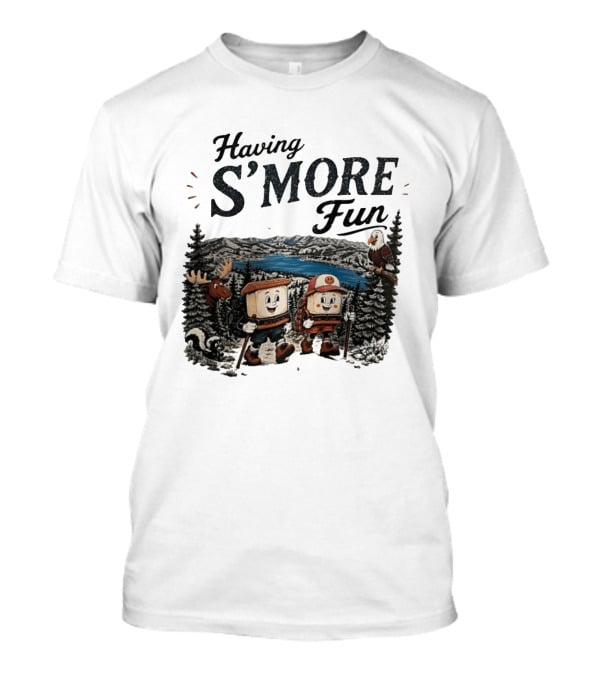 Having S'More Fun Camping Hiking At Bear Lake With Wildlife And Nature Scene T-Shirt