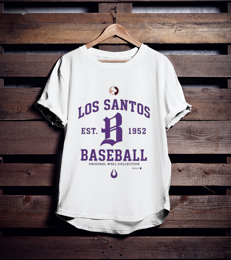 Los Santos Baseball Original WSBL Collection Est 1952 Vintage Style B T-Shirt