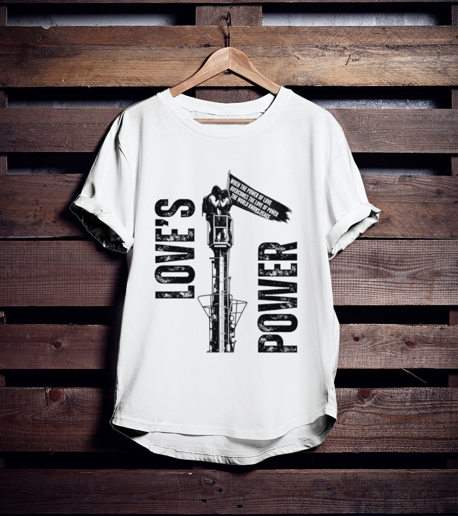 Love's Power Angela Nikolau And Ivan Beerkus Tower Embrace T-Shirt