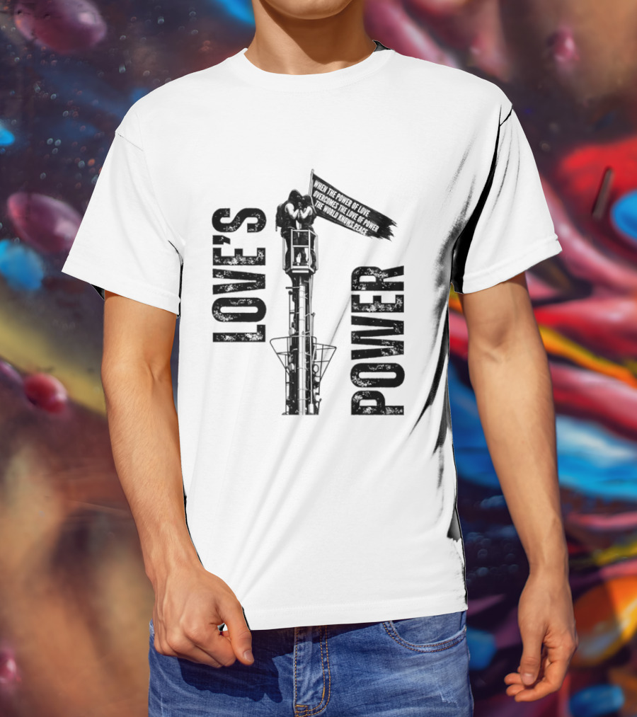 Love's Power Angela Nikolau And Ivan Beerkus Tower Embrace T-Shirt