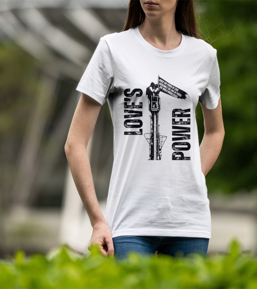 Love's Power Angela Nikolau And Ivan Beerkus Tower Embrace T-Shirt