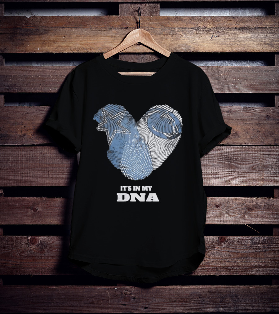 Dallas Cowboys Heart It's In My DNA Football Team Fan Pride T-Shirt