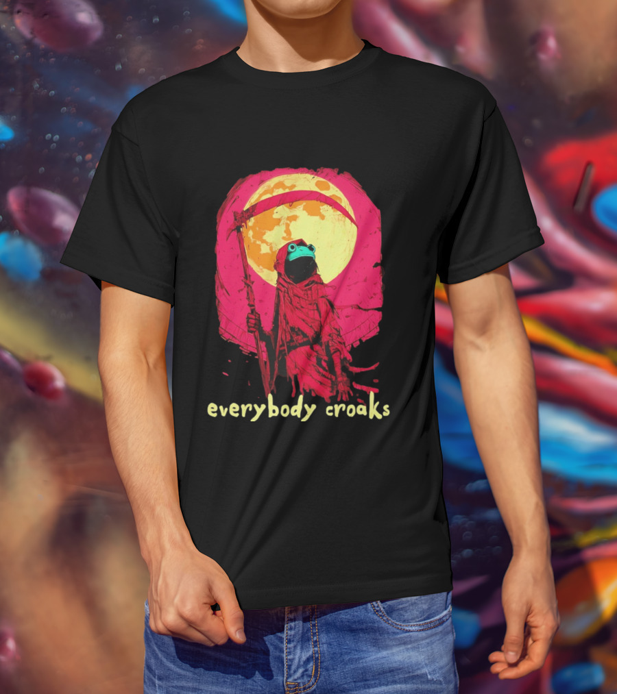 Everybody Croaks Frog Reaper Moon Scene T-Shirt