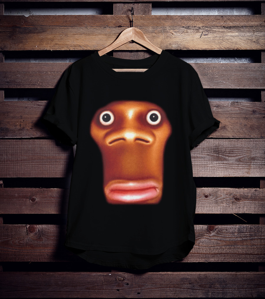 Stop Looking At Me Face Staring Meme Brown Expression T-Shirt