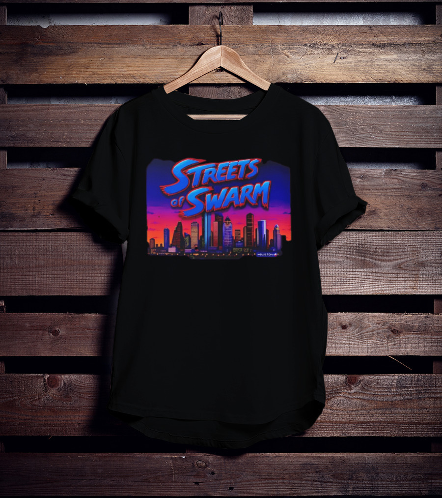 Streets Of Swarm Houston Texans Arcade Skyline Skyline T-Shirt