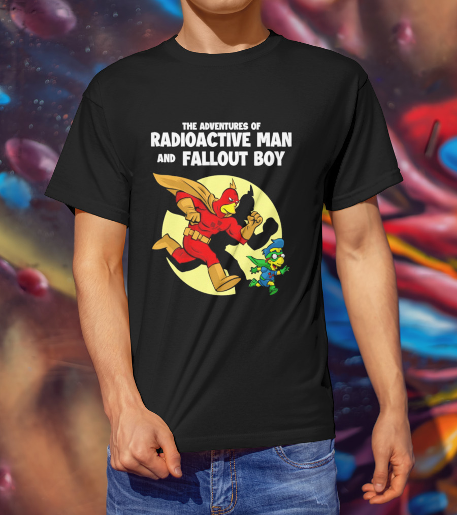 The Adventures Of Radioactive Man And Fallout Boy Comic Hero Duo T-Shirt