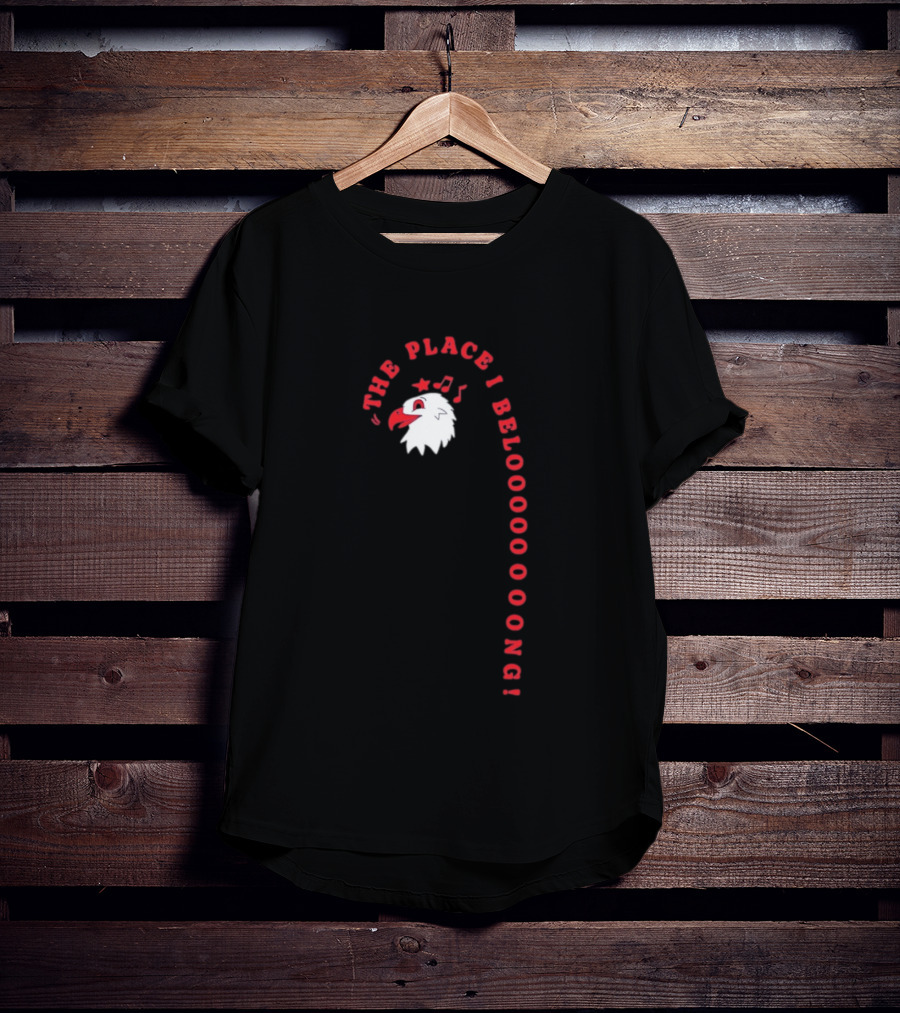 The Place I Belooong Eagle Stars Head Patriotic T-Shirt