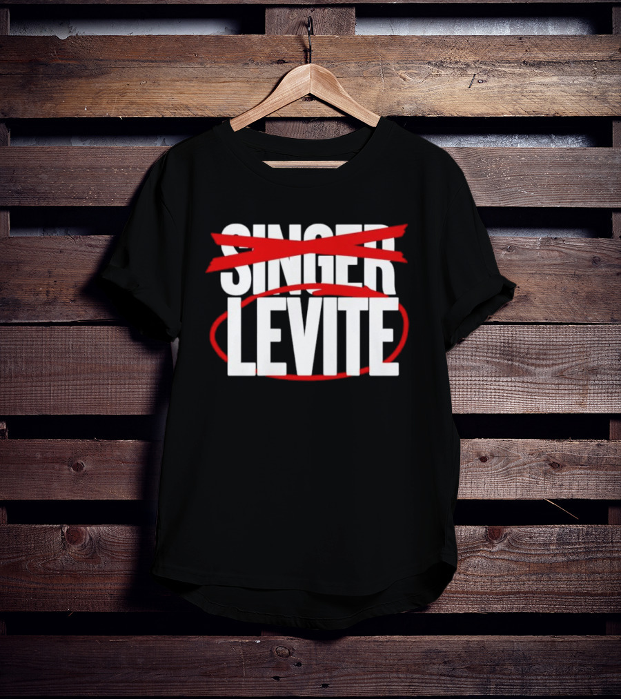 LEVITE Not SINGER Red Crossed Out T-Shirt